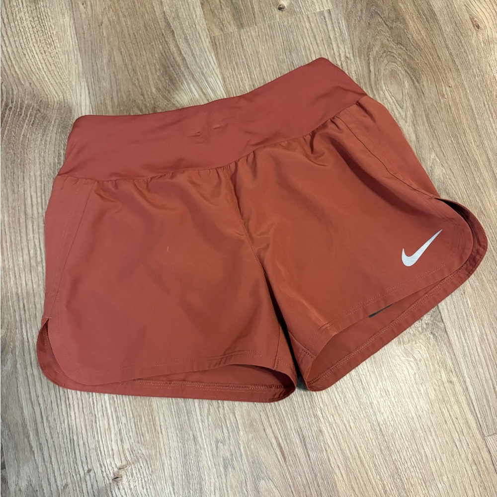 Nike Orange Athletic Shorts Lightweight Elastic Waist